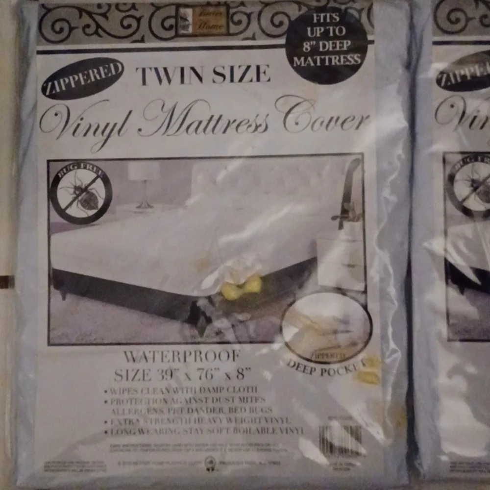 2 Twin Size 39 × 76 Mattress Cover
